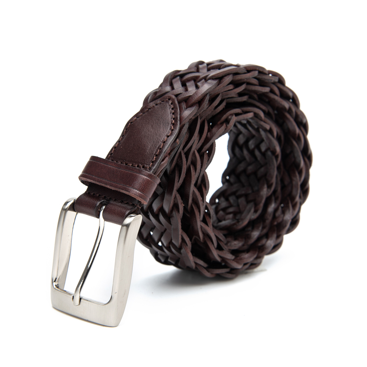 35mm wide leather braided belts