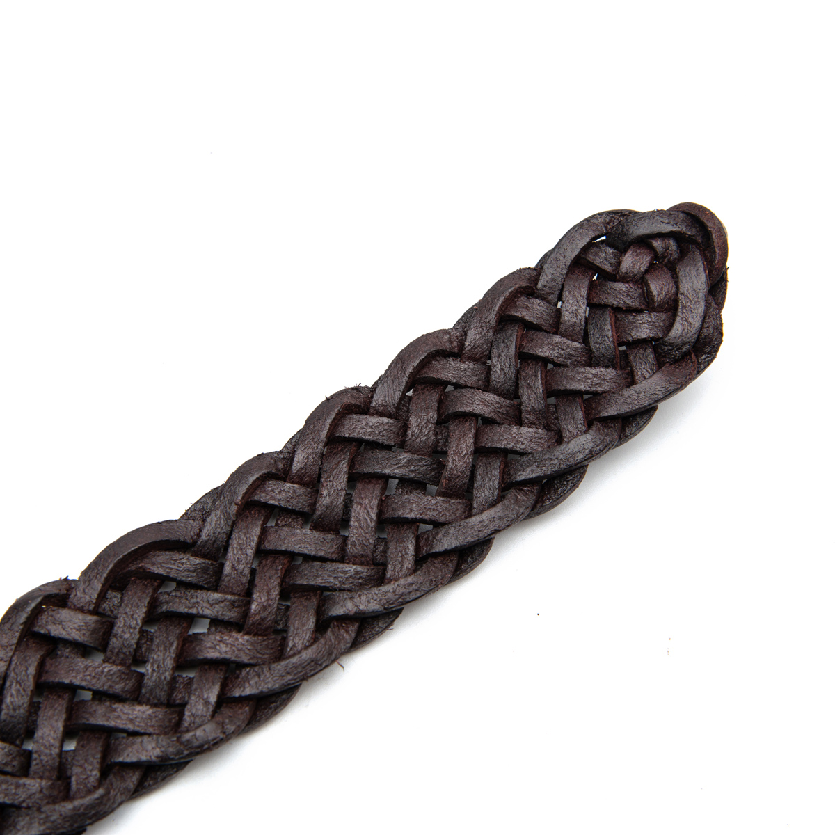 35mm wide leather braided belts