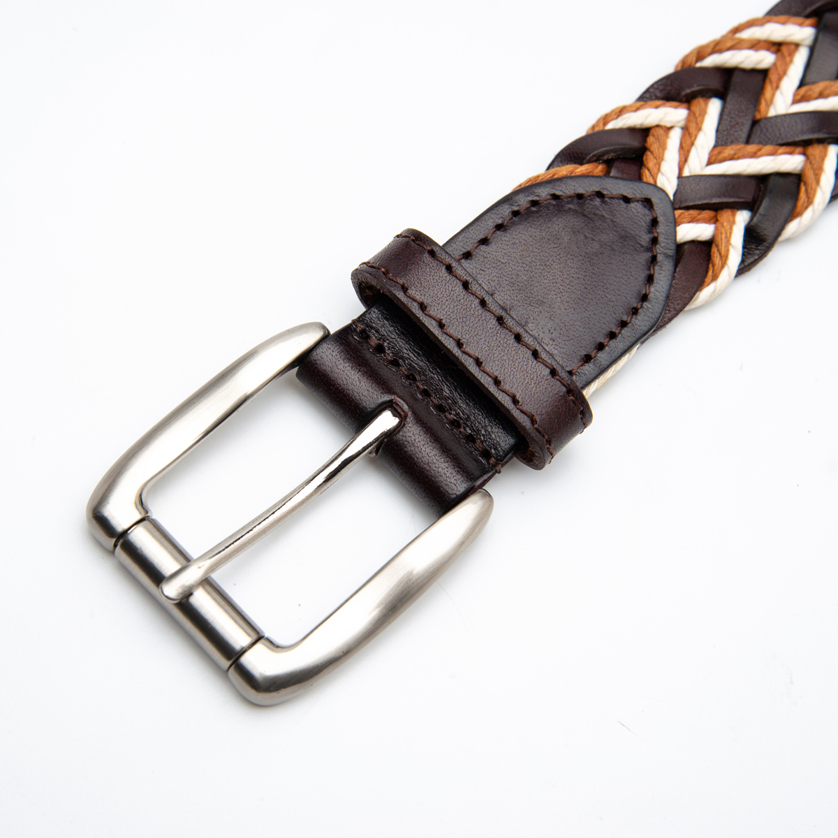 35mm wide multi-color braided belt