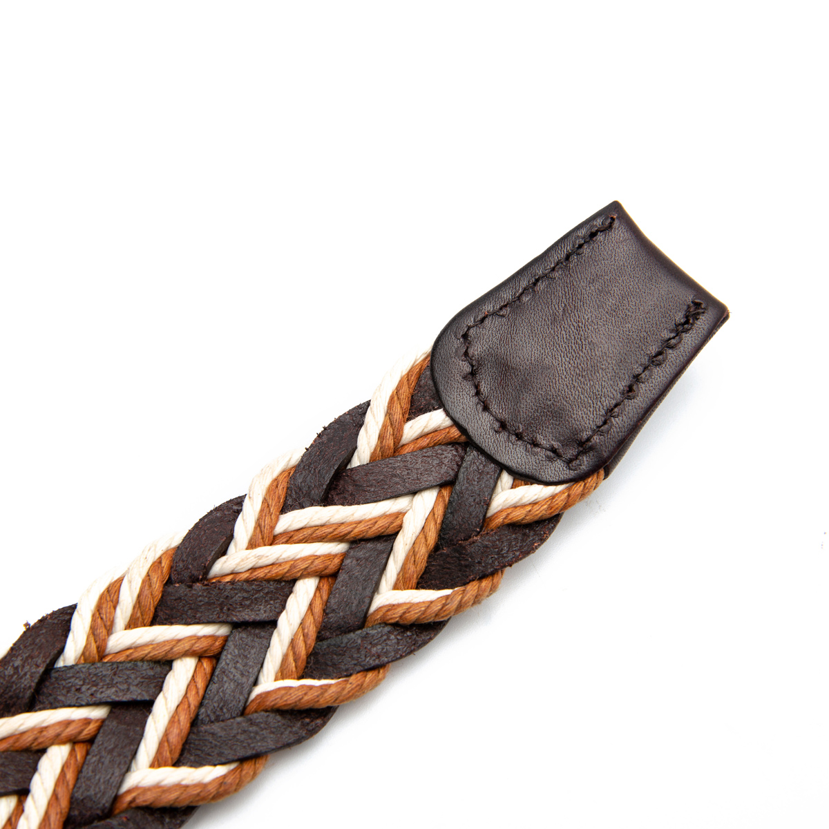 35mm wide multi-color braided belt