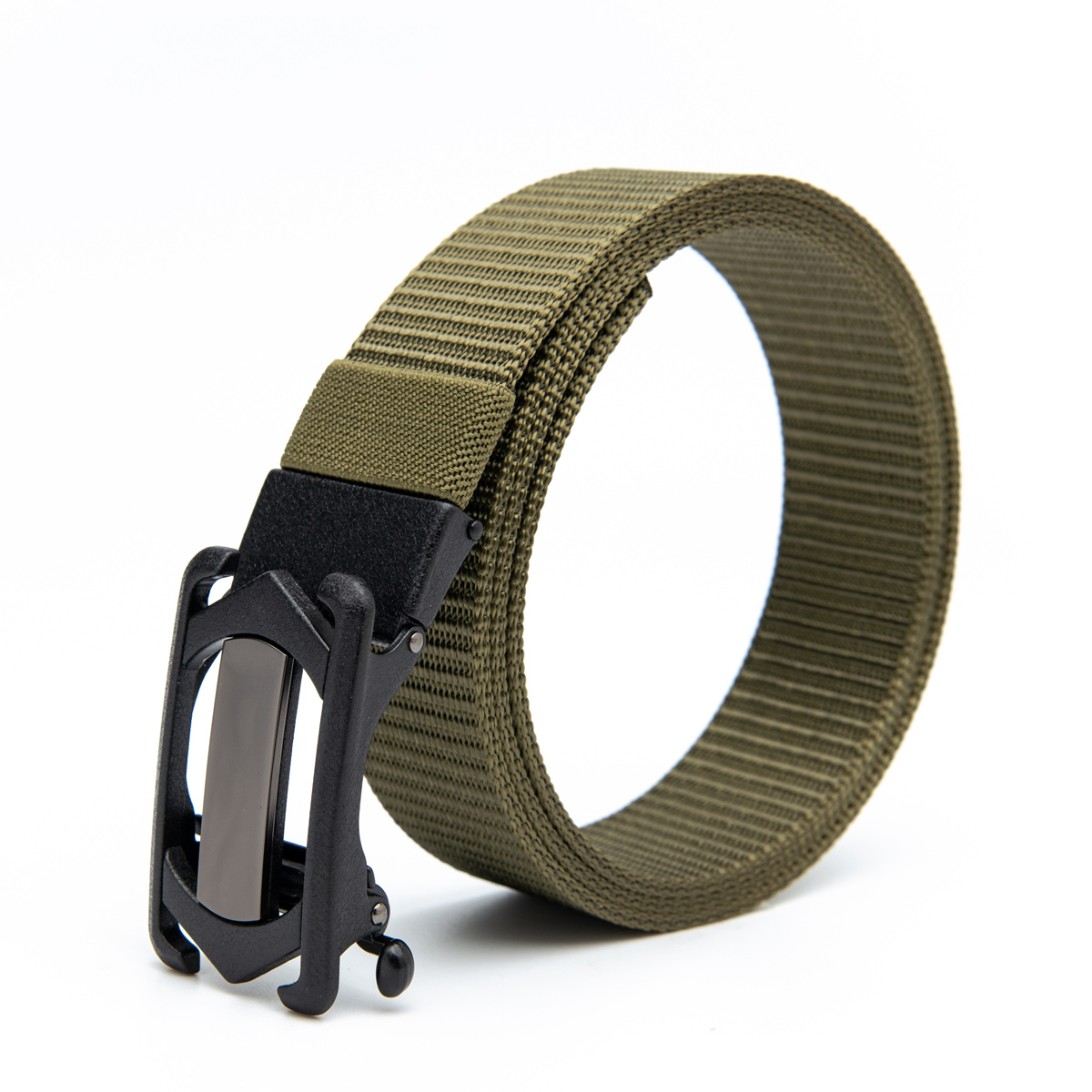 olive green canvas belts with automatic buckle