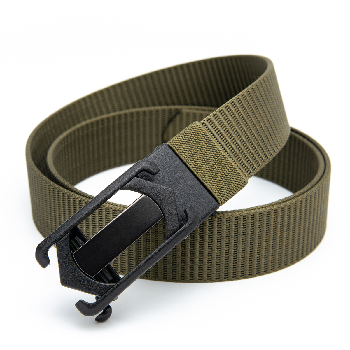 olive green canvas belts with automatic buckle