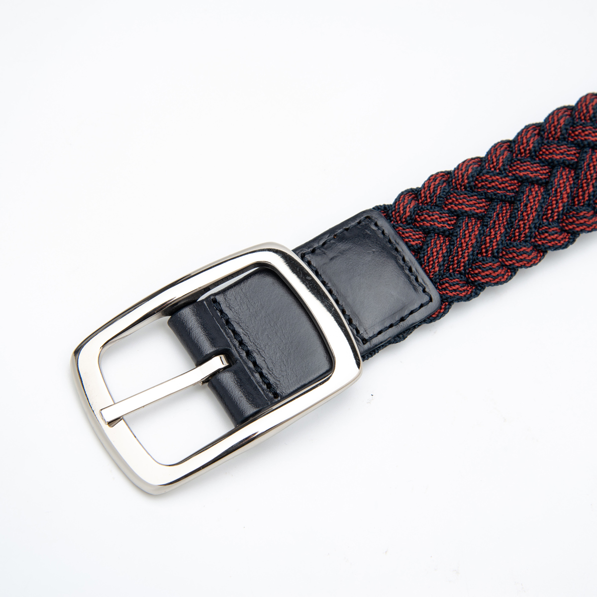 window buckle polyester knitted braided belts