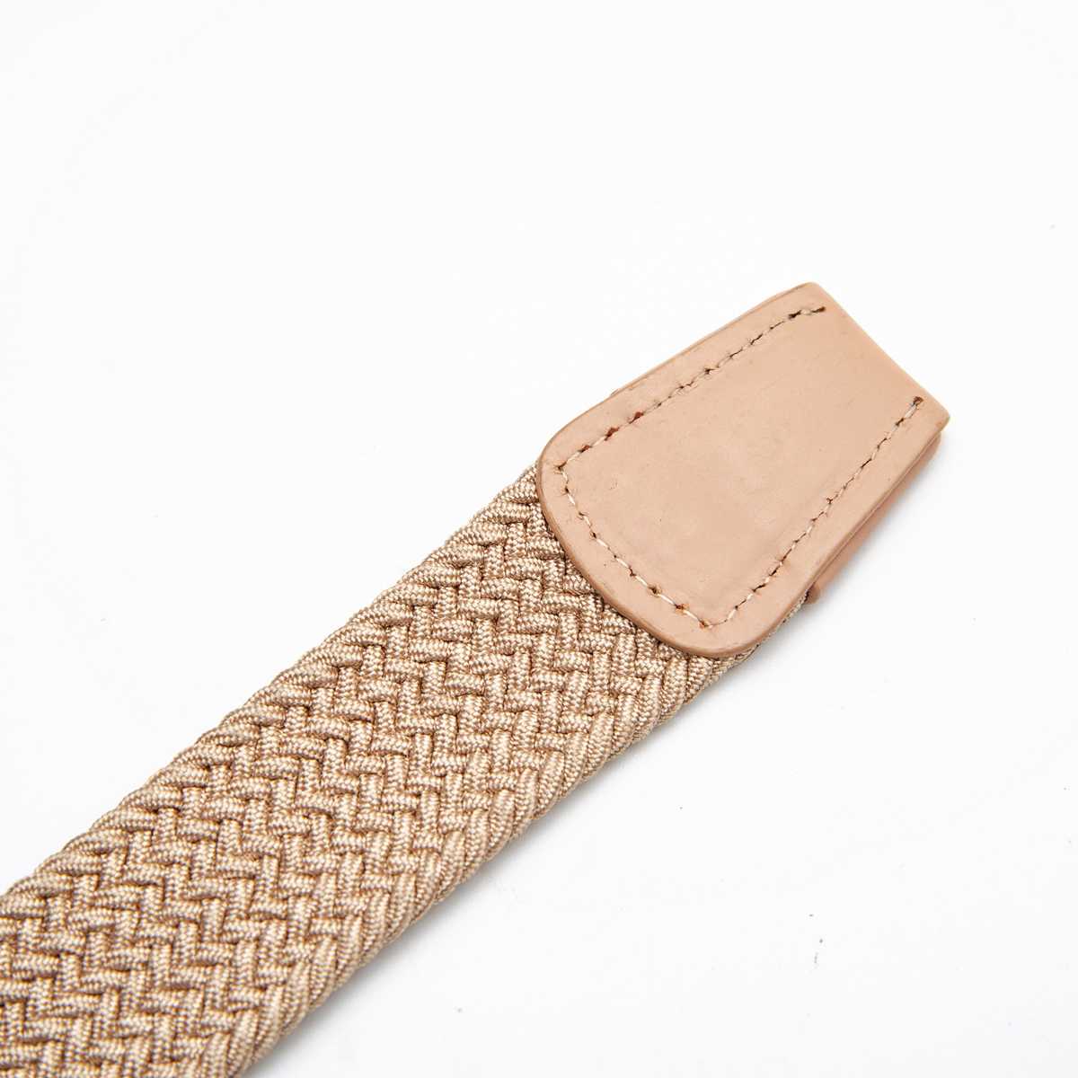 women's beige stretch elastic belt