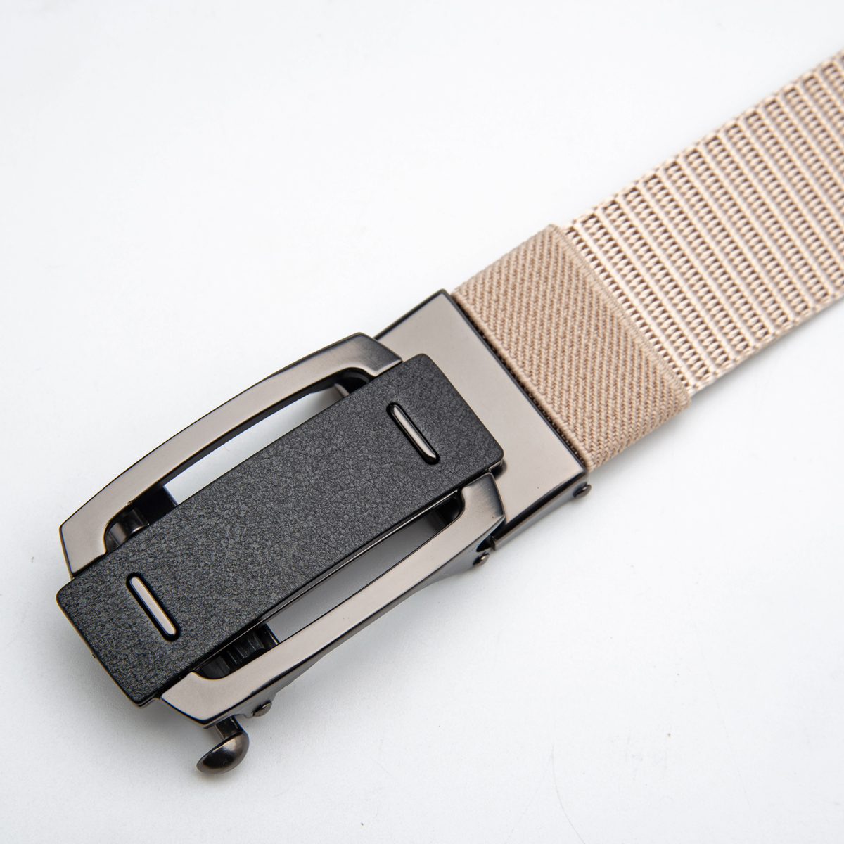 nylon webbing belt with automatic buckle