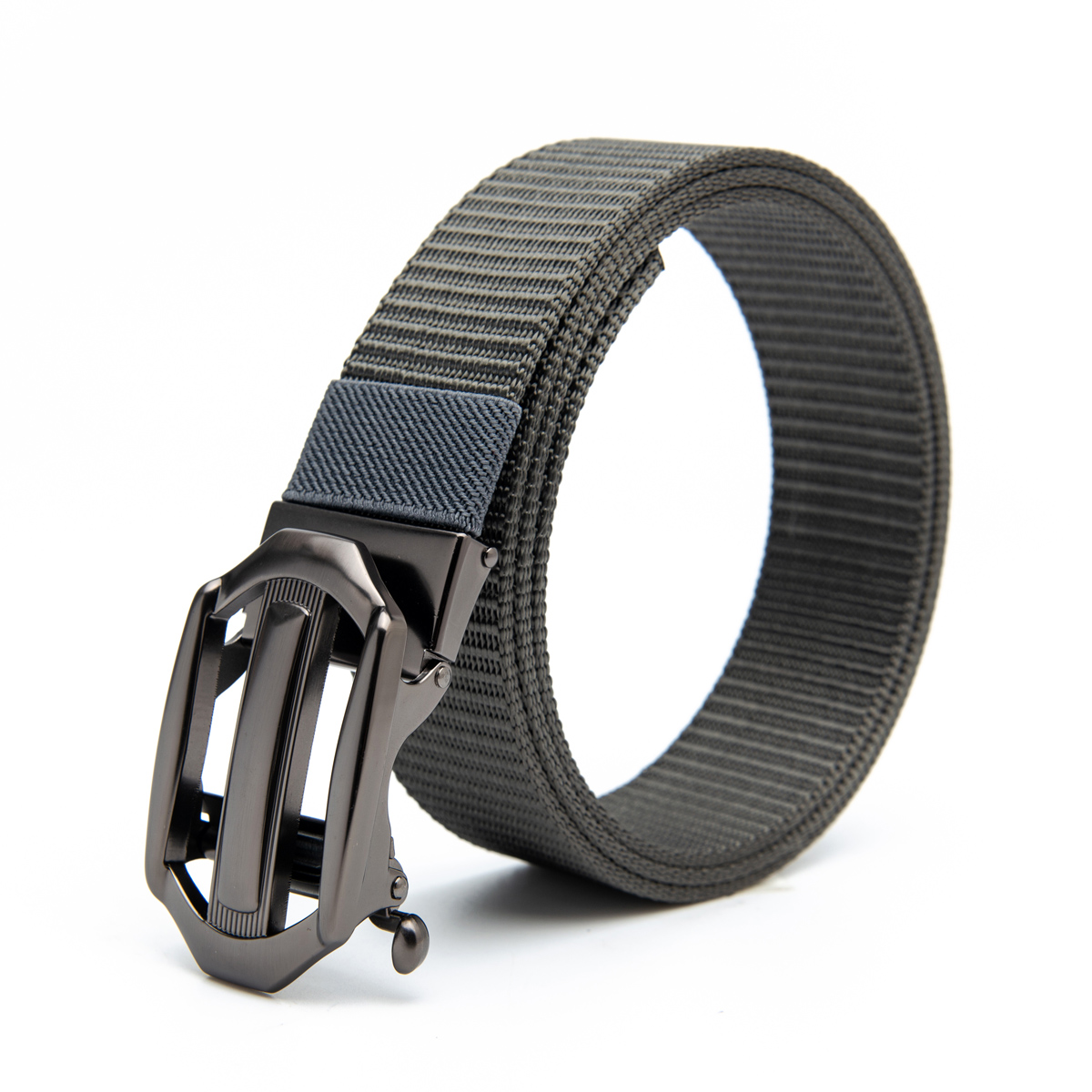 grey nylon military webbing belts for men