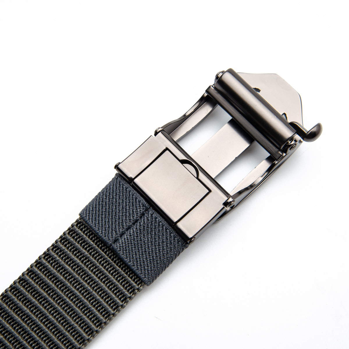 grey nylon military webbing belts for men