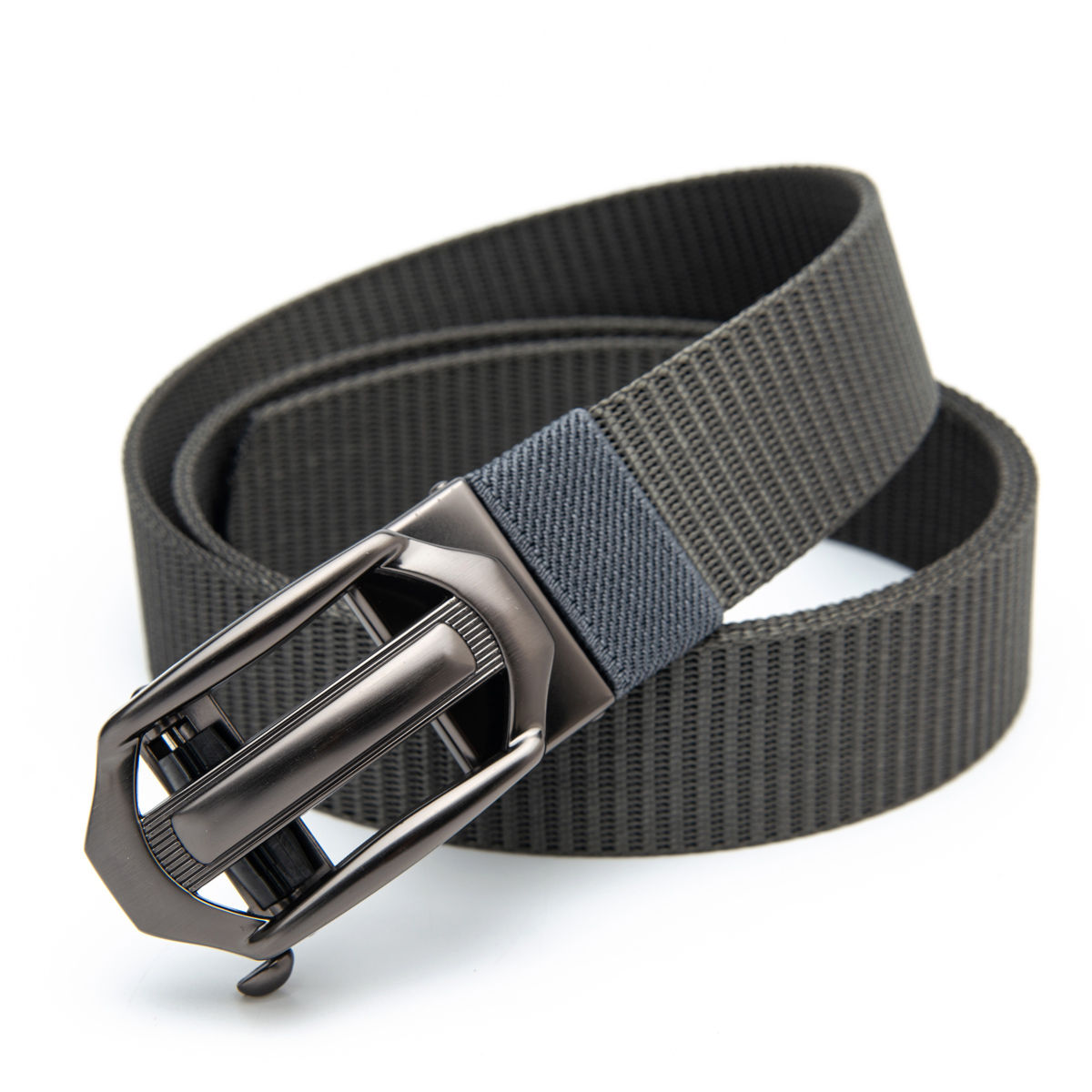 grey nylon military webbing belts for men