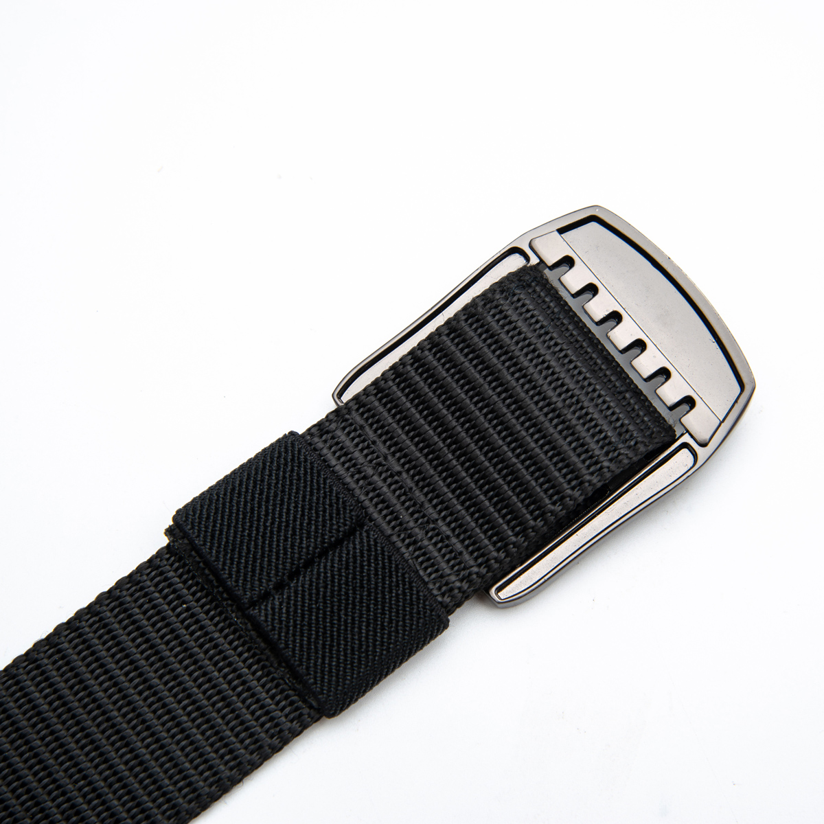 black adjustable nylon webbing belts