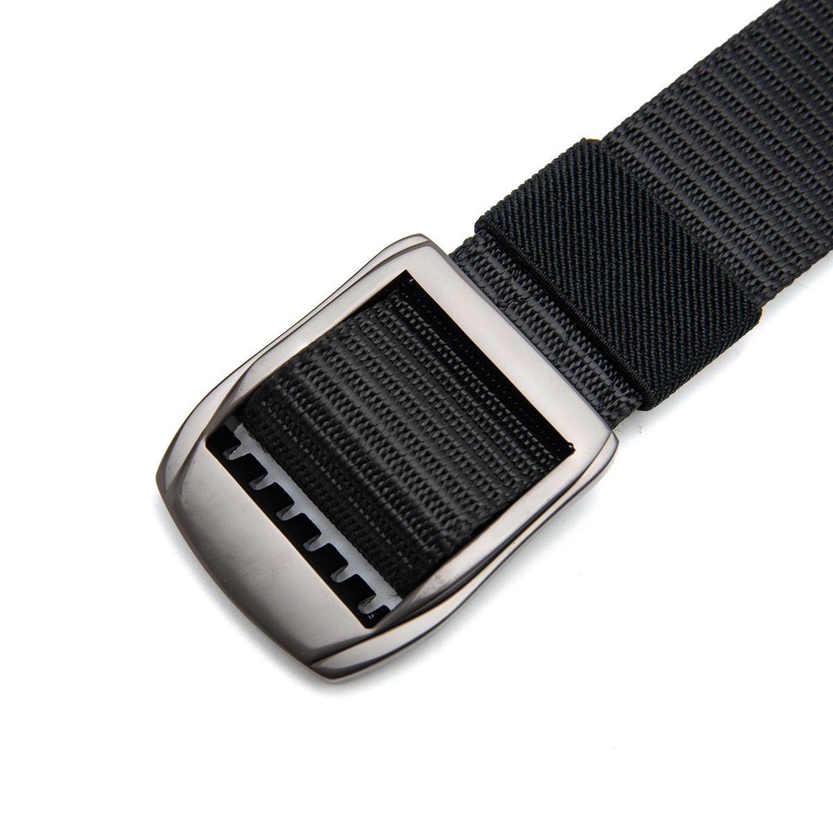 black adjustable nylon webbing belts