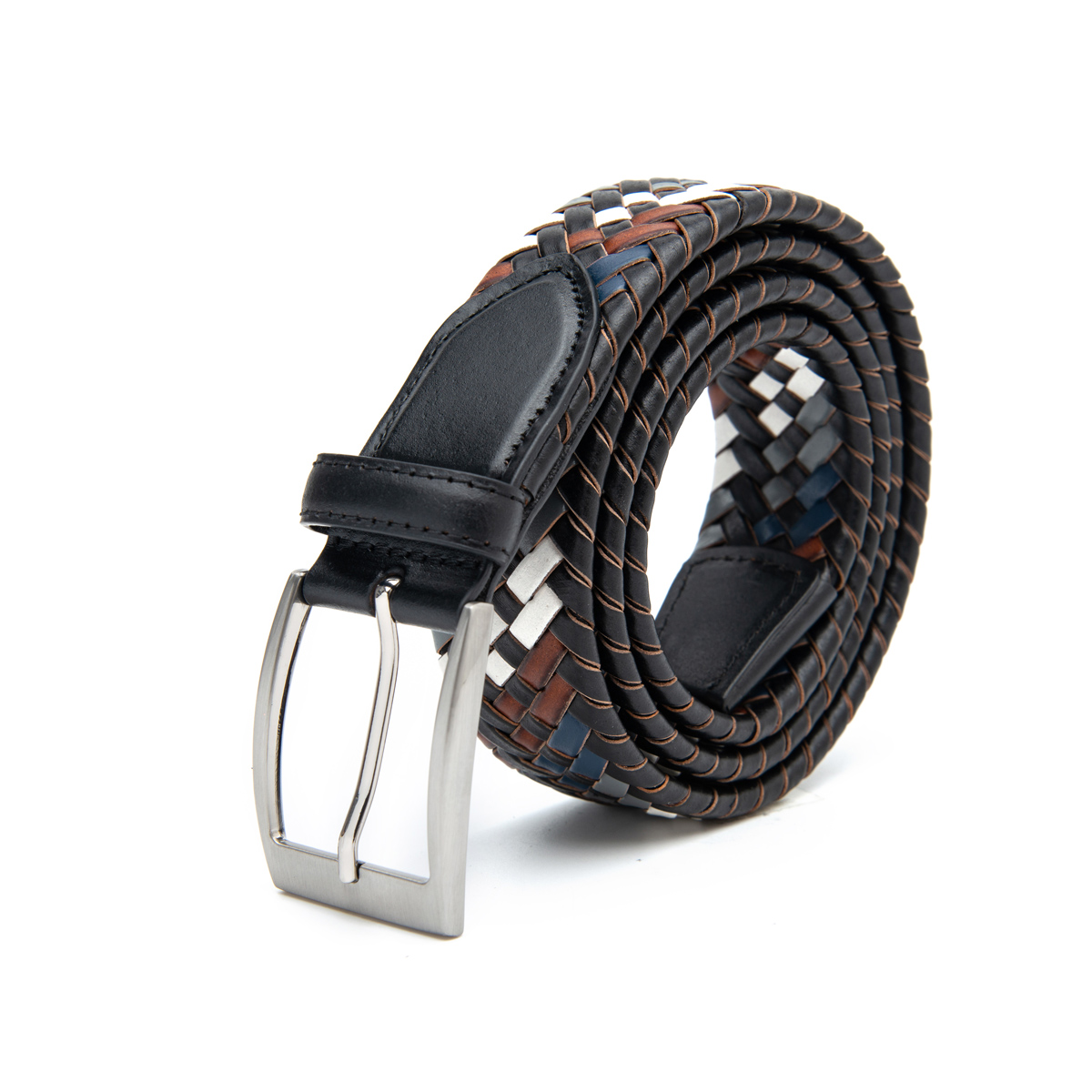 colorful braided leather belts men