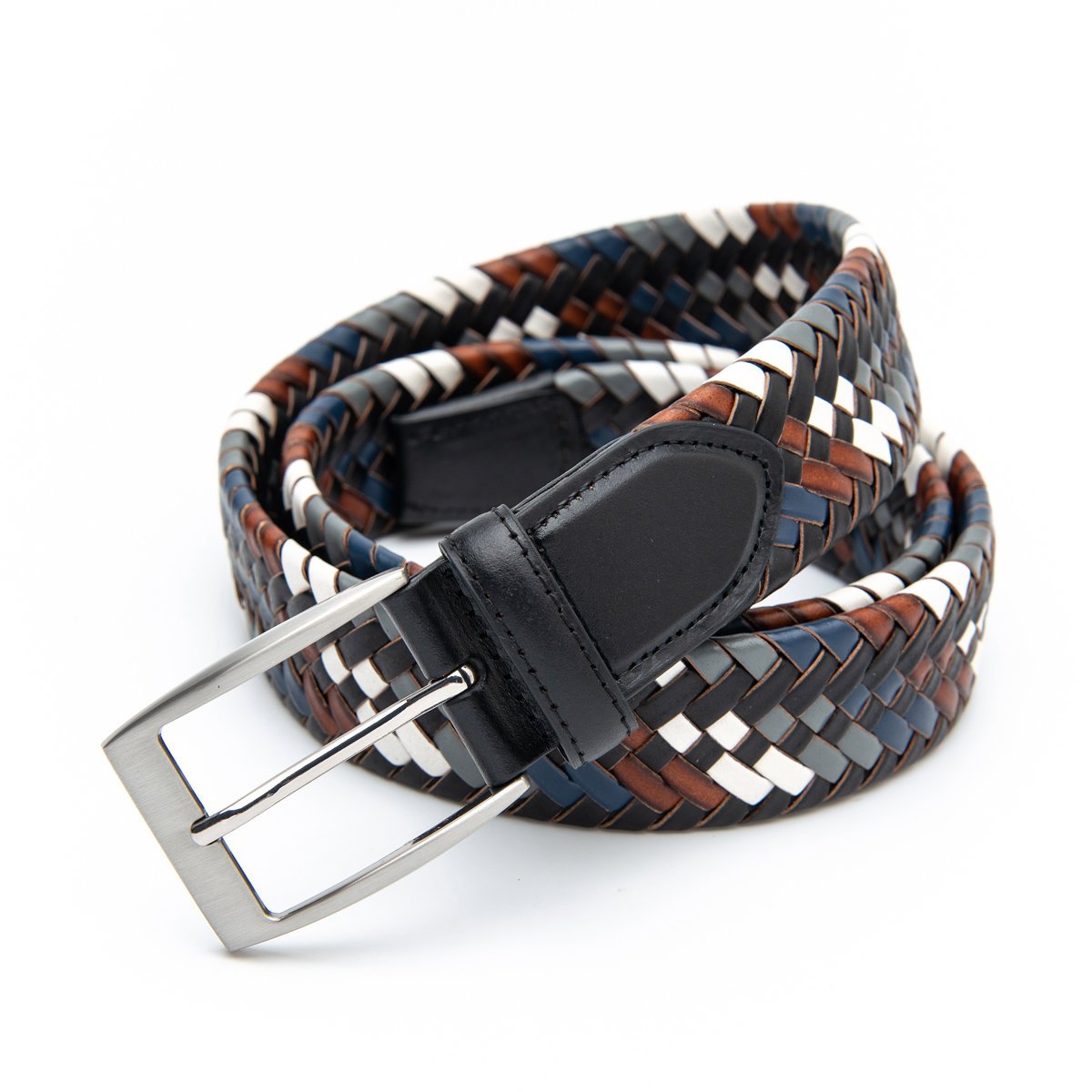 colorful braided leather belts men