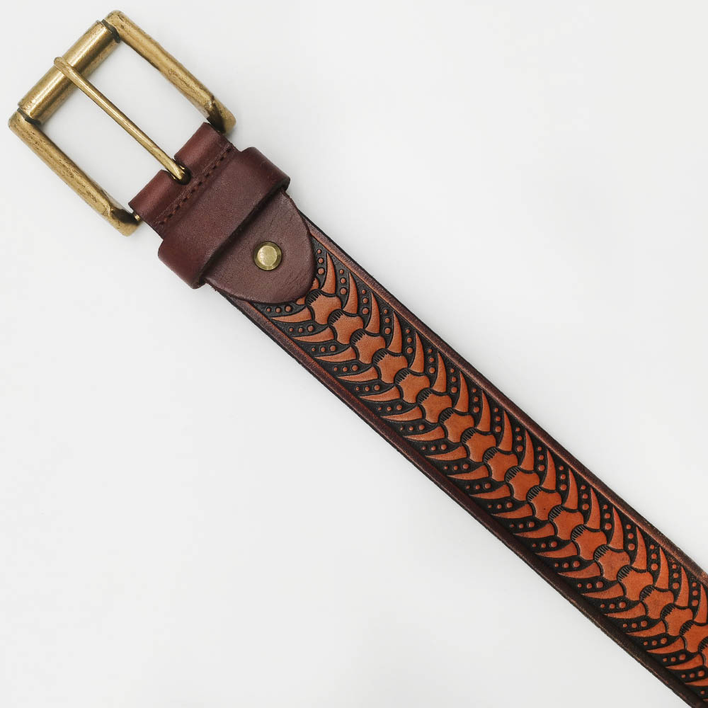 40mm wide engraving genuine leather belts